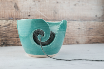 Handbuilding in Clay-  Knitting yarn bowl